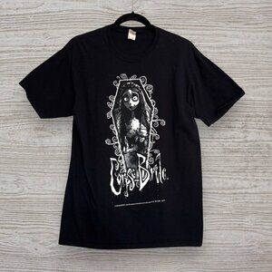 Vintage Tim Burton Corpse Bride Movie T-Shirt Black Graphic Tee Emily Unisex M